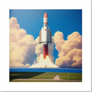 80s Rocket Launch Vintage Posters and Art